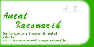 antal kacsmarik business card